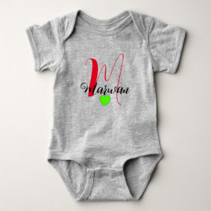 Monogram Fram- och Bakdesign - Unikt Namn T Shirt