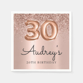 Monogram från Ro Glitter, Balloon 30års födelsedag Pappersservett