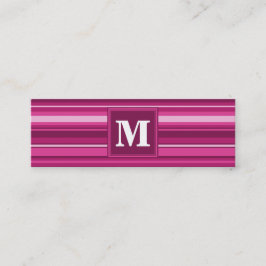 Monogram fuchsia rand mini visitkort
