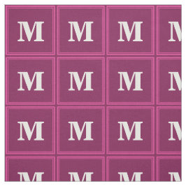 Monogram fuchsia tyg