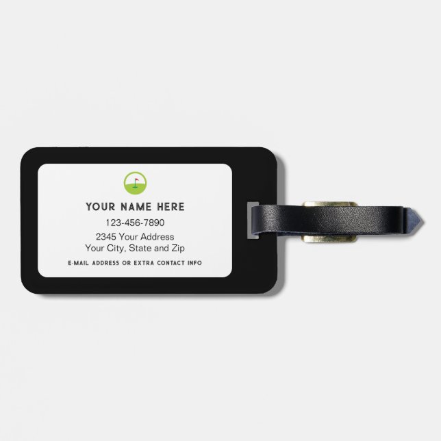 Monogram Funny Golf Saying Bag Personalized Bagagebricka (Baksida Vågrät)