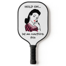 Monogram Funny Retro Woman tänker över detta