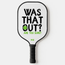 Monogram Funny Typography Pickleball Player