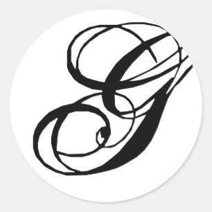 Monogram G Bröllop förseglingsetikett Runt Klistermärke