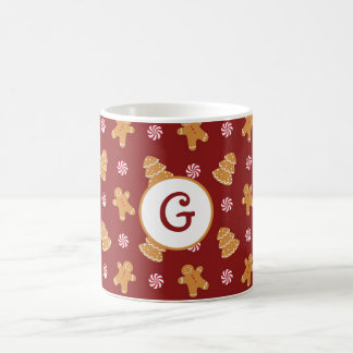 Monogram "G" Gingerbröd Cookie jul Mugg