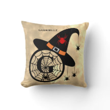 Monogram G Halloween Himlar Witch Spiders Namn