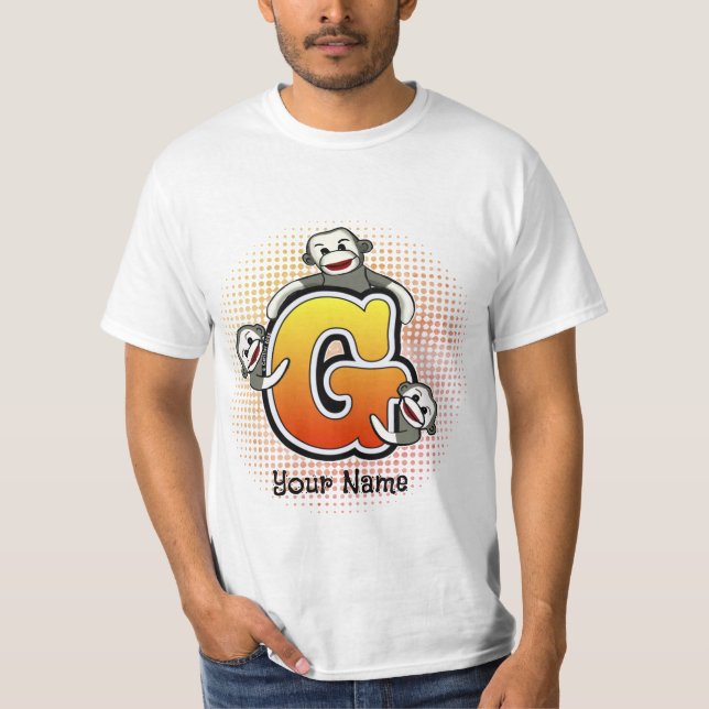 Monogram G Sock monkey T-Shirt (Framsida)