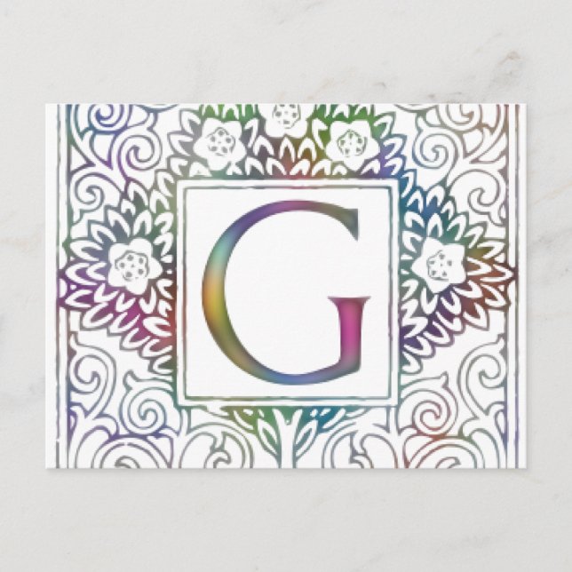 Monogram G Vykort (Framsida)