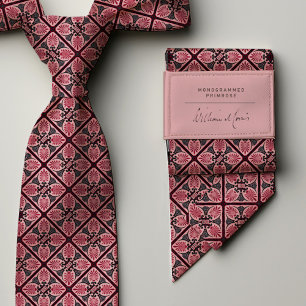 Monogram Gammal Rosa Burgunder Vintage Blommig Her Slips