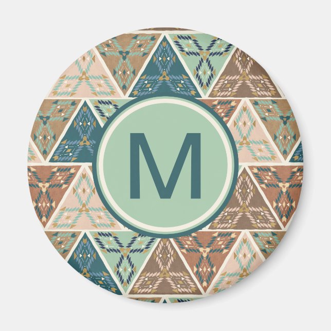 Monogram | Geo-steg utomhus | Geometric Mönster Magnet (Framsidan)