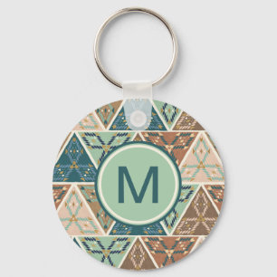 Monogram Geo-steg utomhus Geometric Mönster Nyckelring