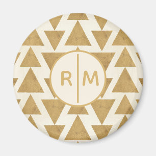 Monogram Geo-steg utomhus Geometrisk Guld Magnet