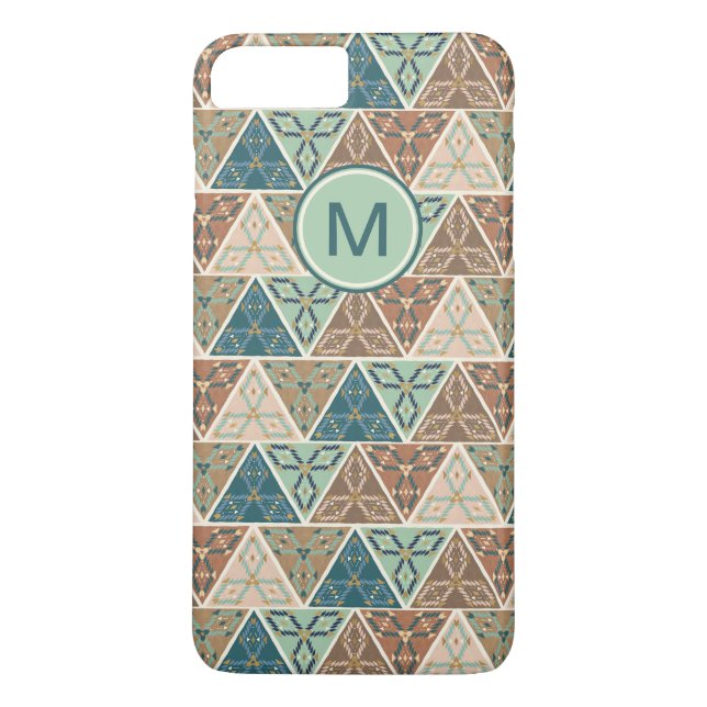 Monogram| Geo-steg utomhus| Geometriskt Mönster Case-Mate iPhone Skal (Baksida)