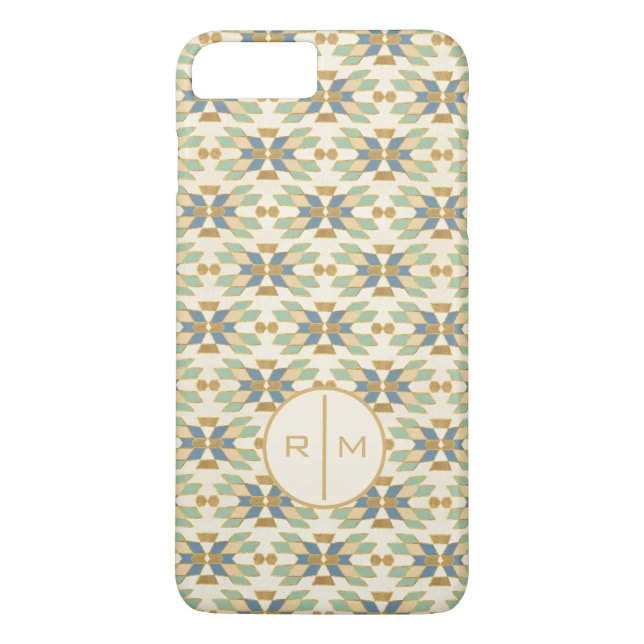 Monogram| Geo-steg utomhus| Tribal Mönster Case-Mate iPhone Skal (Baksida)