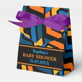 Monogram Geometric Mönster Baby Shower Presentaskar