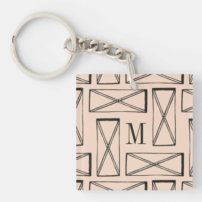 Monogram | Geometrisk rektangel X-design (Framsidan)