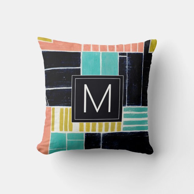 Monogram | Geometriska block Kudde (Framsida)
