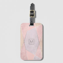 Monogram Geometriskt Trendig Ro Guld Rosa Silver