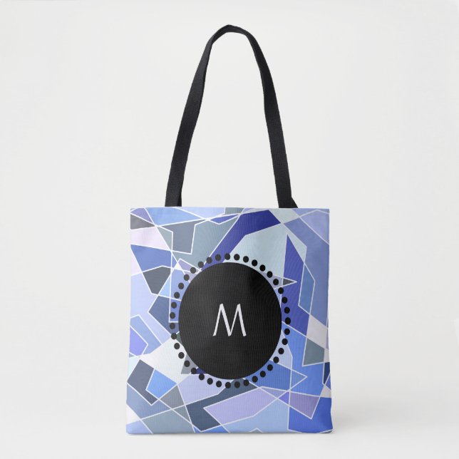 Monogram Geometry Triangles Tygkasse (Framsida)