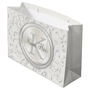Monogram Gift Bags för Bröllop eller andra Tillfäl
