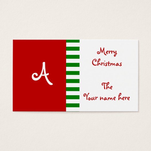 Monogram Gift-Märkre Visitkort (Framsidan)