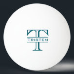 Monogram Gift Pingisboll<br><div class="desc">Den här designen skapades genom digital grafik. Det kan vara personlig genom att välja det andra alternativet för anpassning. Kontakta mig på colorflowcreations@gmail.com om du vill ha denna design på en annan produkt. Köp min ursprungliga abstrakt-akrylmålning för försäljning på www.etsy.com/shop/colorflowart. Se fler av mina skapelser eller följ mig på www.facebook.com/colorflowcreations,...</div>