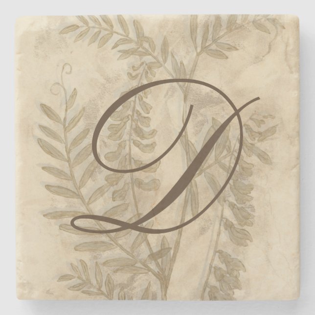 Monogram | Gilded Foliage I Stenunderlägg (Framsidan)