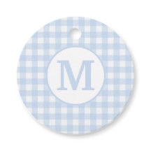 Monogram Gingham Mönster i Soft Baby blue