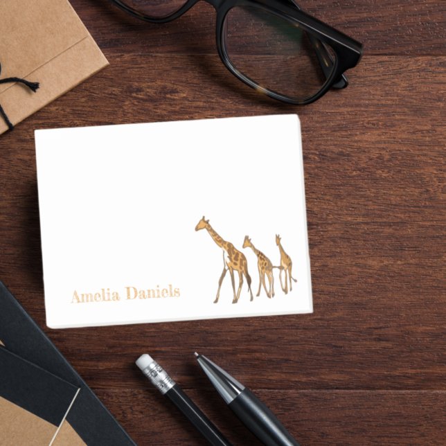 Monogram Giraff Post-it Block (Skapare uppladdad)