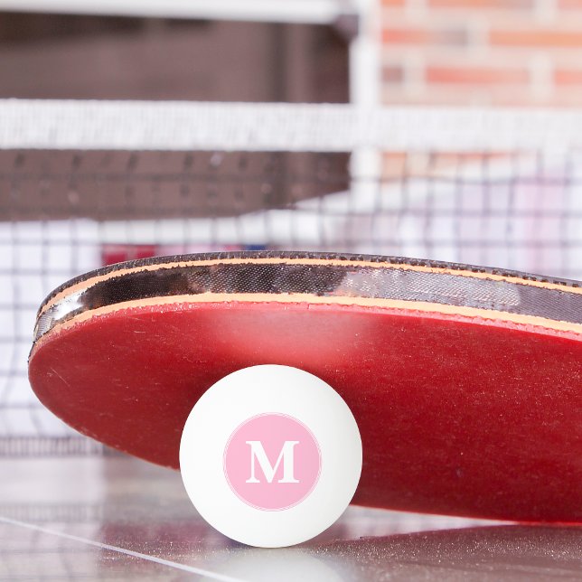 Monogram Girly Rosa Player Coach Bord Tennis Beer Pingisboll (Monogram Girly Pink Player Coach Table Tennis Beer Ping Pong Ball)