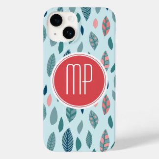 Monogram Girly Whimsical Löv Mönster