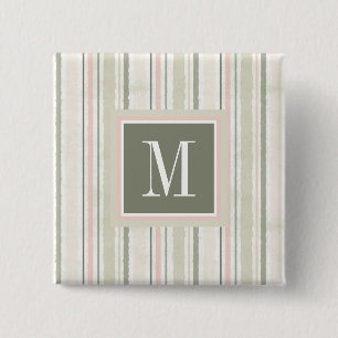 Monogram glädjen av vattenfärgblommigten för knapp
