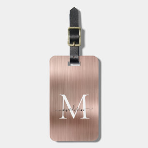 Monogram Glam Metall, Guld, Brushed Bagagebricka
