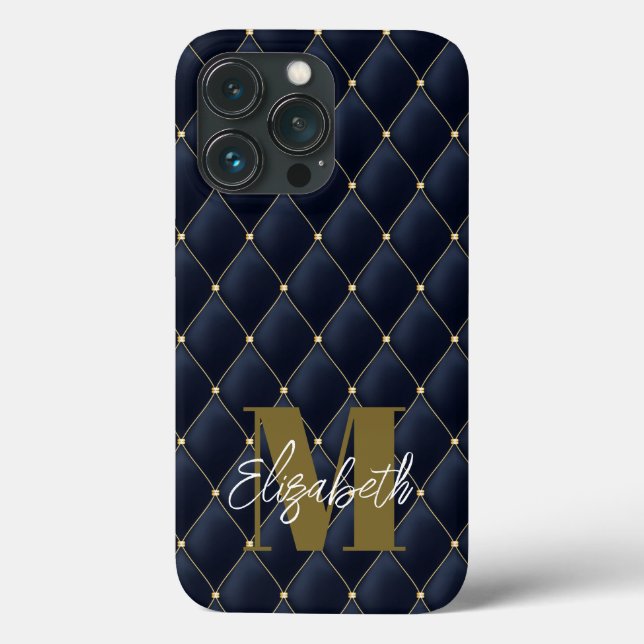 Monogram Glamous Guld marin Quilted Mönster (Baksida)