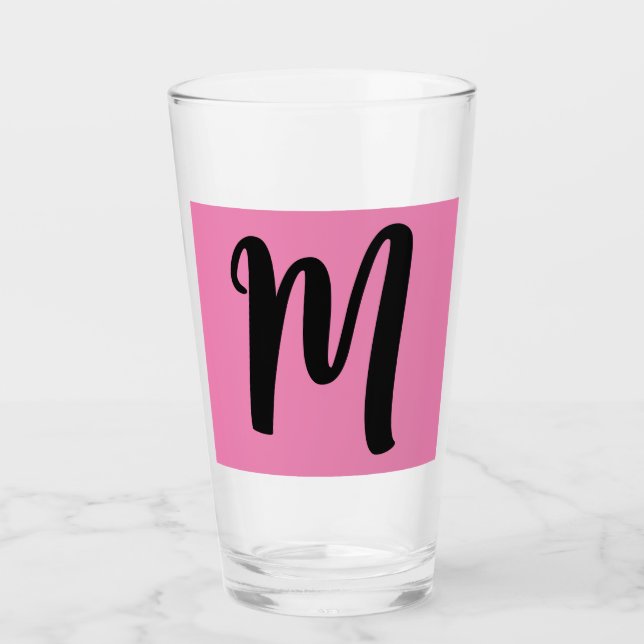 MONOGRAM GLASS ROSA TUMBLER GLASKOPP (Framsida)