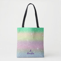 Monogram glitter enhörning kast modern minimalisti