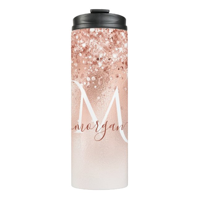 Monogram glitter Peach Ro Guld (Framsida)