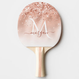 Monogram glitter Peach Ro Guld Pingisracket