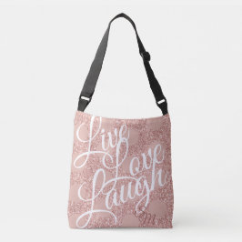 Monogram Glitter Ro  Live Kärlek Laugh Tote Axelväska