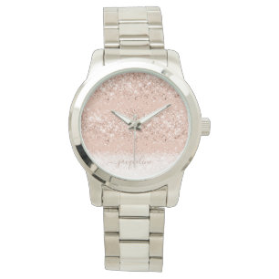 Monogram Glitter  Rosa ros Guld  Armbandsur