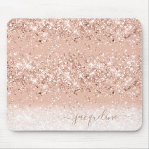 Monogram Glitter  Rosa ros Guld Musmatta