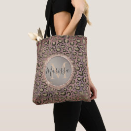 Monogram Glittery Chic Leopard Tygkasse