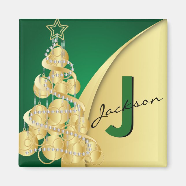 Monogram God jul Magnet (Framsidan)