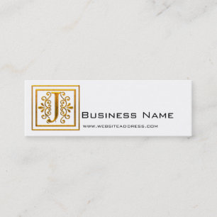 Monogram Golden J-Elegant Profilkort Mini Visitkort