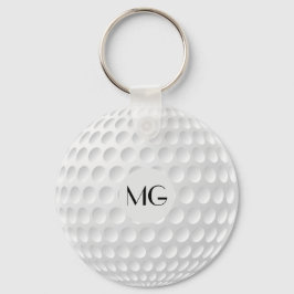 Monogram Golf Boll Round Nyckelring