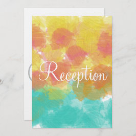 Monogram Gouache Watercolor Rosa Blue Gult Inbjudningar