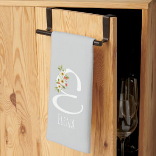 Monogram grå kökshandduk husvärmegåva