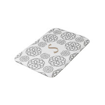 Monogram Grå Mandala Mönster