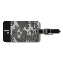 Monogram Grå Militär Camo Kamouflage Svart Ram