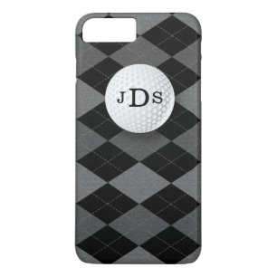 Monogram Grått Argyle, Golf Boll iPhone 7 Fodral